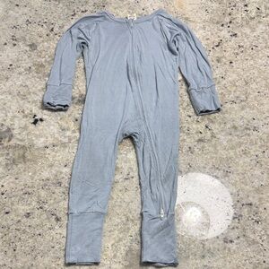 Larkspur Bamboo Baby Cozy Blue Kids Footie Pajamas
